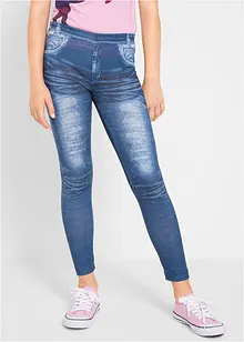 Legging fille imprimé jean, bonprix