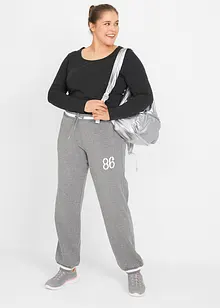 Pantalon en molleton stretch de coton mélangé, bonprix