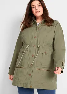 Baumwoll Parka im Utility Stil, halblang, bonprix