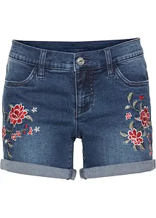 Jeans-Shorts Mid Waist, Stickerei, BODYFLIRT