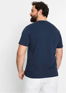 Henleyshirt, Kurzarm aus reiner Bio-Baumwolle, bonprix