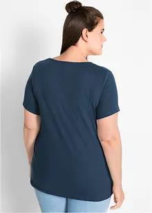 Flammgarn-Shirt aus Bio-Baumwolle, kurzarm, bonprix