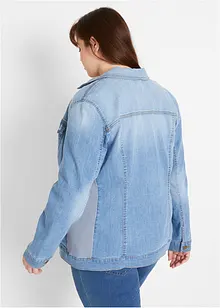 Jeansjacke mit seitlichem Rippeinsatz, bonprix