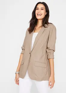 Leichter Long-Blazer mit Leinen, Loose Fit, bpc bonprix collection