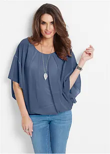 Chiffon Tunika mit Untertop, bonprix