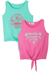 Lot de 2 tops fille, bonprix