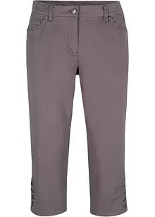 Baumwoll-Capri-Hose mit Bequembund und Knöpfen, bonprix