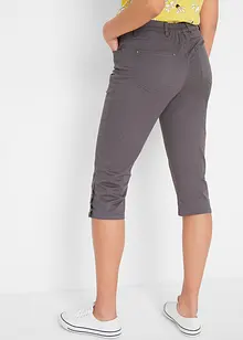 Baumwoll-Capri-Hose mit Bequembund und Knöpfen, bonprix