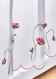 Transparente Scheibengardine mit Blumenstickerei, bonprix