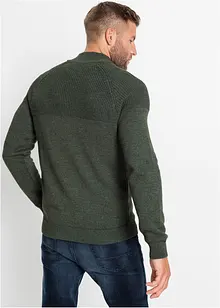 Pull coton col camionneur coupe spéciale ventre, bonprix