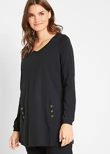 Baumwoll-Longshirt in A-Linie, bonprix