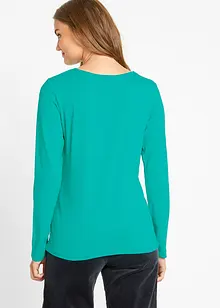 Lot de 2 T-shirts manches longues à col rond, bonprix