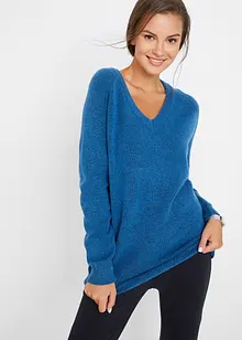 Pull en maille col V, bonprix