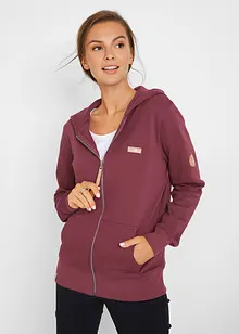 Kapuzen-Sweatjacke aus reiner Baumwolle, bonprix