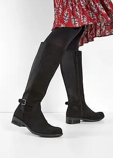 Weitschaftstiefel aus Leder, bonprix