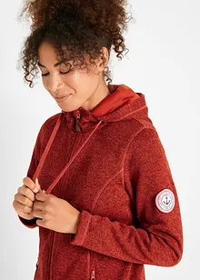 Strick-Fleecejacke mit Kapuze, bonprix