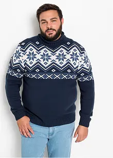 Pull coton norvégien à col roulé, bonprix