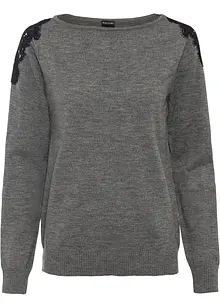 Pullover mit Spitze, bonprix