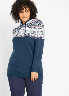 Pull en maille à capuche, bonprix