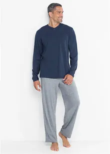 Pyjama simple avec col en V, bonprix