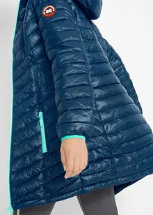 Veste longue matelassée ultra-légère et son pochon, bonprix