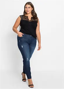 Jean skinny extensible, taille mi-haute, bonprix