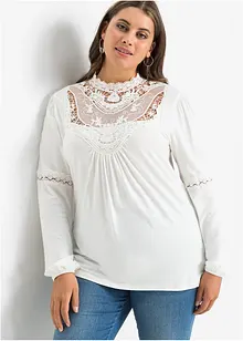 Langarmshirt mit Spitze, bonprix