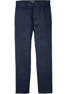 Pantalon chino en lin avec taille confortable Regular Fit, Straight, bonprix