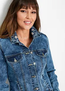 Veste en jean avec broderie, bonprix