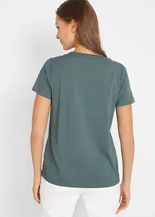 Shirt mit dekorativem Ausschnitt, bonprix