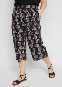 Pantalon 3/4 en viscose avec tour de taille élastique, bonprix