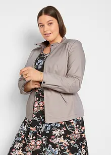 Jacke aus Baumwoll-Twill mit seitlichen Stretcheinsätzen, bonprix