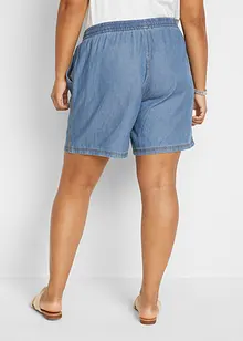 Leichte Denim Shorts mit Leinen und Bequembund, bonprix