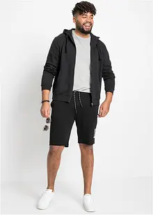 Sweat-Bermuda mit offenen Kanten, bonprix