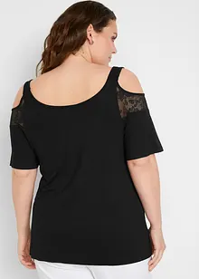 Tunique en jersey avec dentelle avec viscose, bonprix