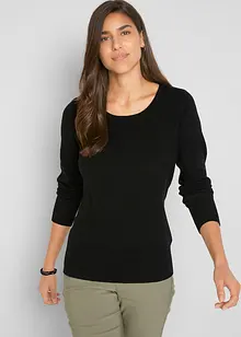 Basic Pullover mit recycelter Baumwolle, bonprix