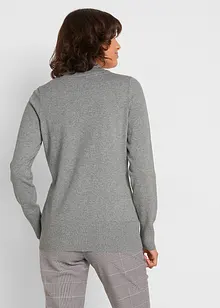 Basic Pullover mit Stehkragen mit recycelter Baumwolle, bonprix