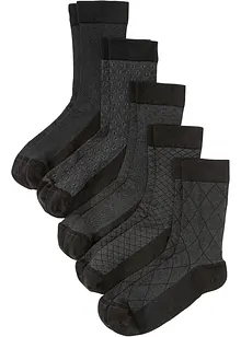 Socken mit druckfreiem Bündchen mit Bio-Baumwolle (5er Pack), bonprix