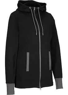 Veste sweat à capuche, manches longues, bonprix