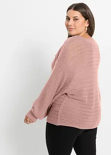 Oversize Lochstrick-Pullover, bonprix