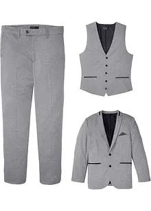 Anzug mit Weste (3-tlg.Set), Regular Fit, bonprix