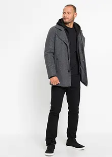 Veste d'extérieur, aspect laine, avec empiècement sweat amovible, bonprix