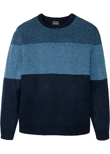 Pull col rond style color block, bonprix