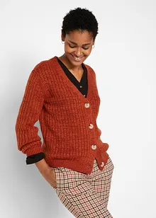 Grobe Strickjacke mit recycelter Baumwolle, bpc bonprix collection