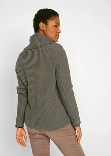 Grober Strickpullover mit weitem Kragen, bonprix