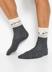 Thermo Socken mit Bio-Baumwolle und Grußkarte (3er Pack), bonprix