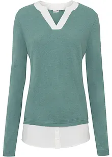 Pullover mit Bluseneinsatz, bonprix