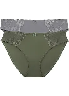 Lot de 2 slips ornés de dentelle, bonprix