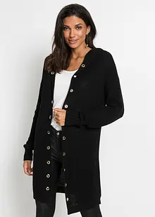 Longstrickjacke mit Kapuze, bonprix