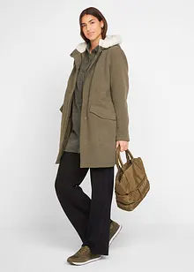 Pantalon large en viscose mélangée à taille élastiquée, bonprix